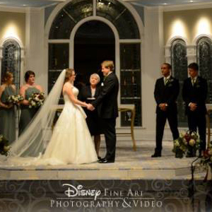 A night-time ceremony at Disney's Wedding Pavilion is truly magical!